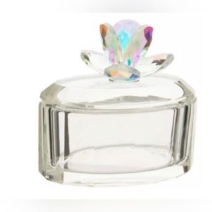 New irredescent flower crystal jewelry box